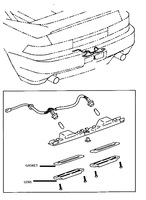 Thumb number plate light lens toyota mr2 mk2 81271 17030