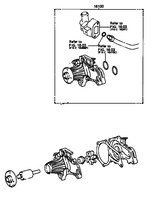 Thumb 16100 19115 water pump genuine toyota mr2 aw11 1.6l