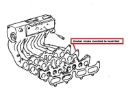 Thumb gasket intake manifold to head no2 toyota mr2 mk1 aw11 4age 17171 16012