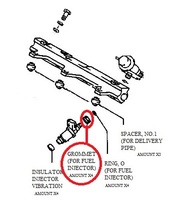 Thumb injector seals mk1 toyota mr2 fuel genuine grommet seal