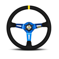 Thumb momo racing dished steering wheel model 08 black suede blue spoke toyota mr2