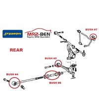 Thumb mk1 rear bush kit toyota mr2 aw11 superpro polybush polyurethane kit