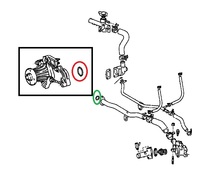 Thumb water pump o ring seal gasket toyota mr2 mk1 aw11 4age 4agze